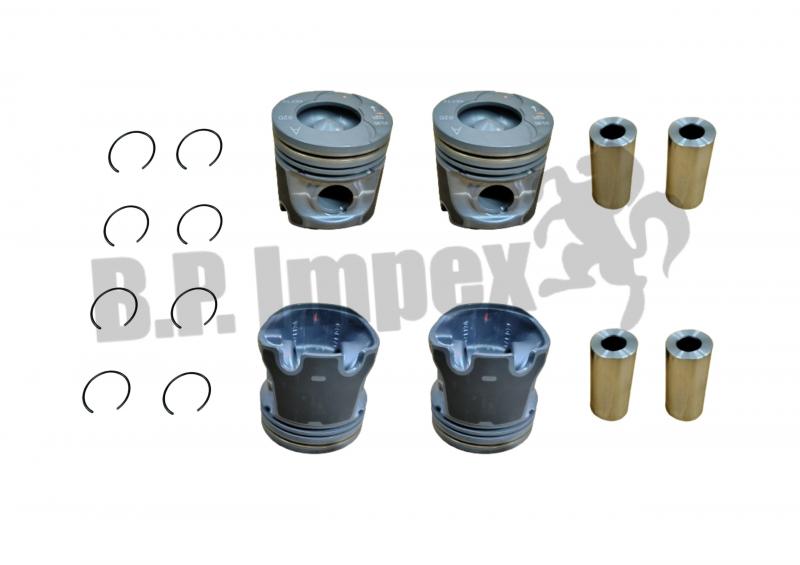PISTON, PISTON PIN AND RETAINER CLIP SET OF 4PCS